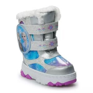 Disney Frozen 2 Toddler Girls Anna & Elsa Pull-On Snow Boots. Little Kid 6. NEW.